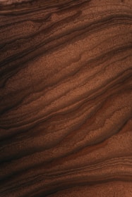 A close-up view of layered rock formations, with smooth, undulating lines creating a textured pattern. The surface is rich in earthy tones and appears to have a natural, organic structure.
