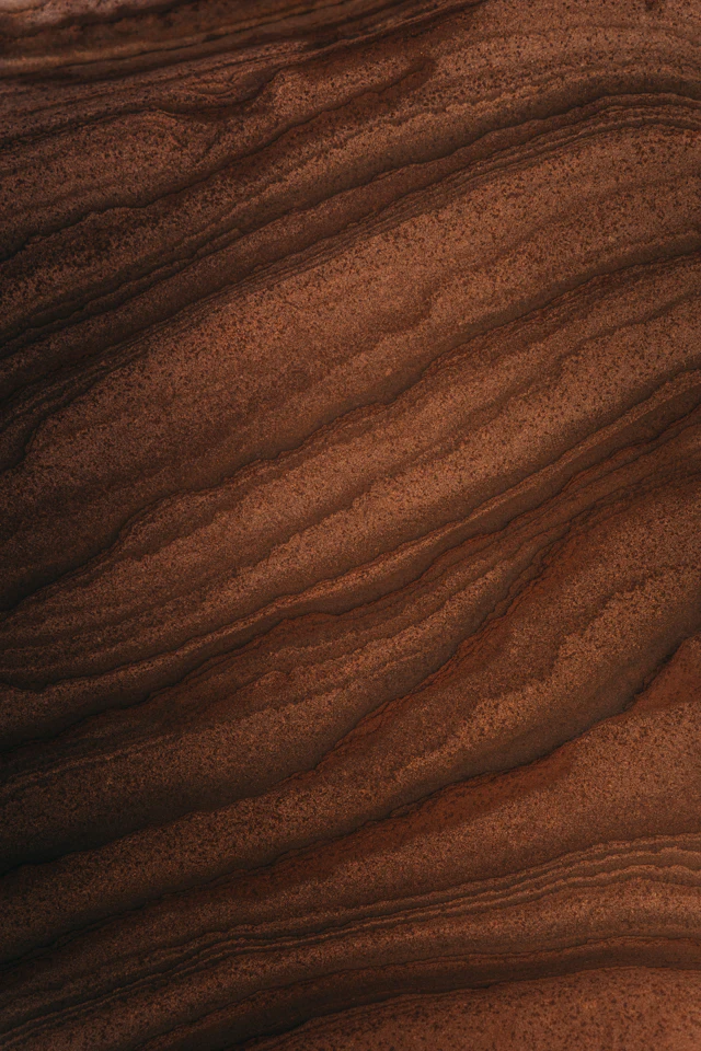 Layered sandstone with a textured surface