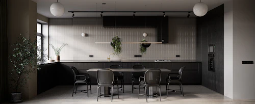 Dining room with table and chairs