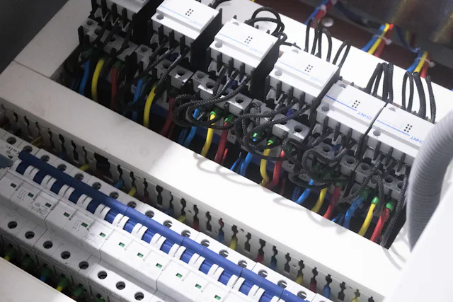 Bundle of wires connected during a home rewiring project in Riverview FL