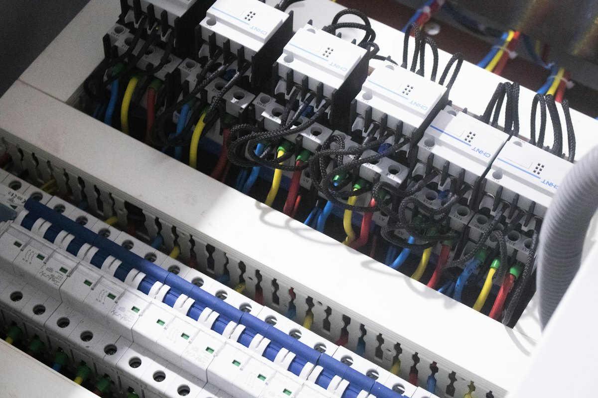Wiring terminated into an electrical switch box