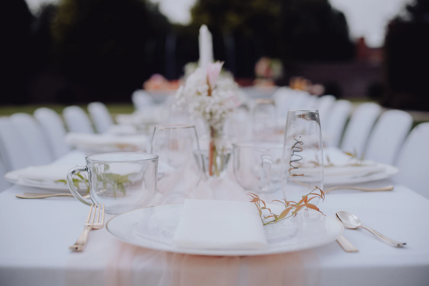 Formal dinner outside