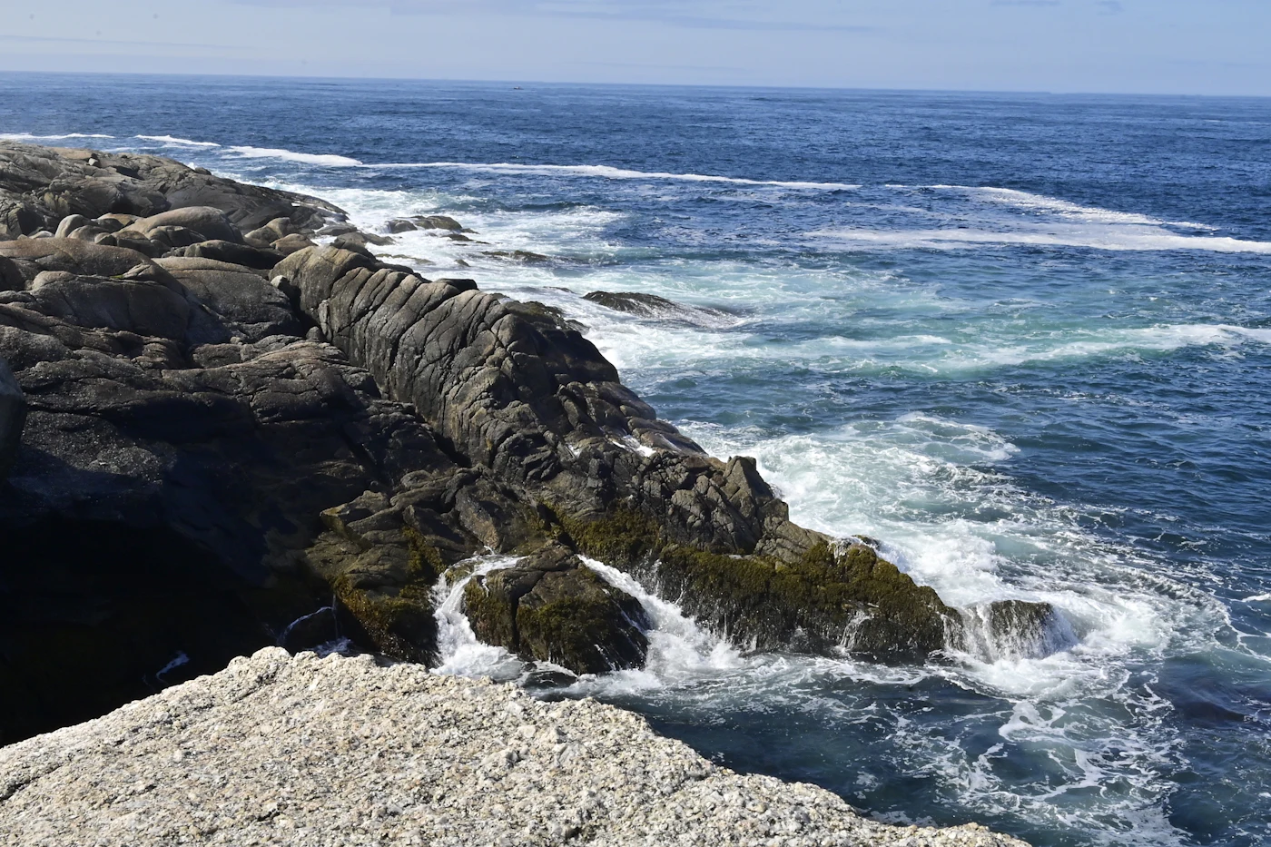 Atlantic waves on the rocky coast of Nova Scotia, Canada
