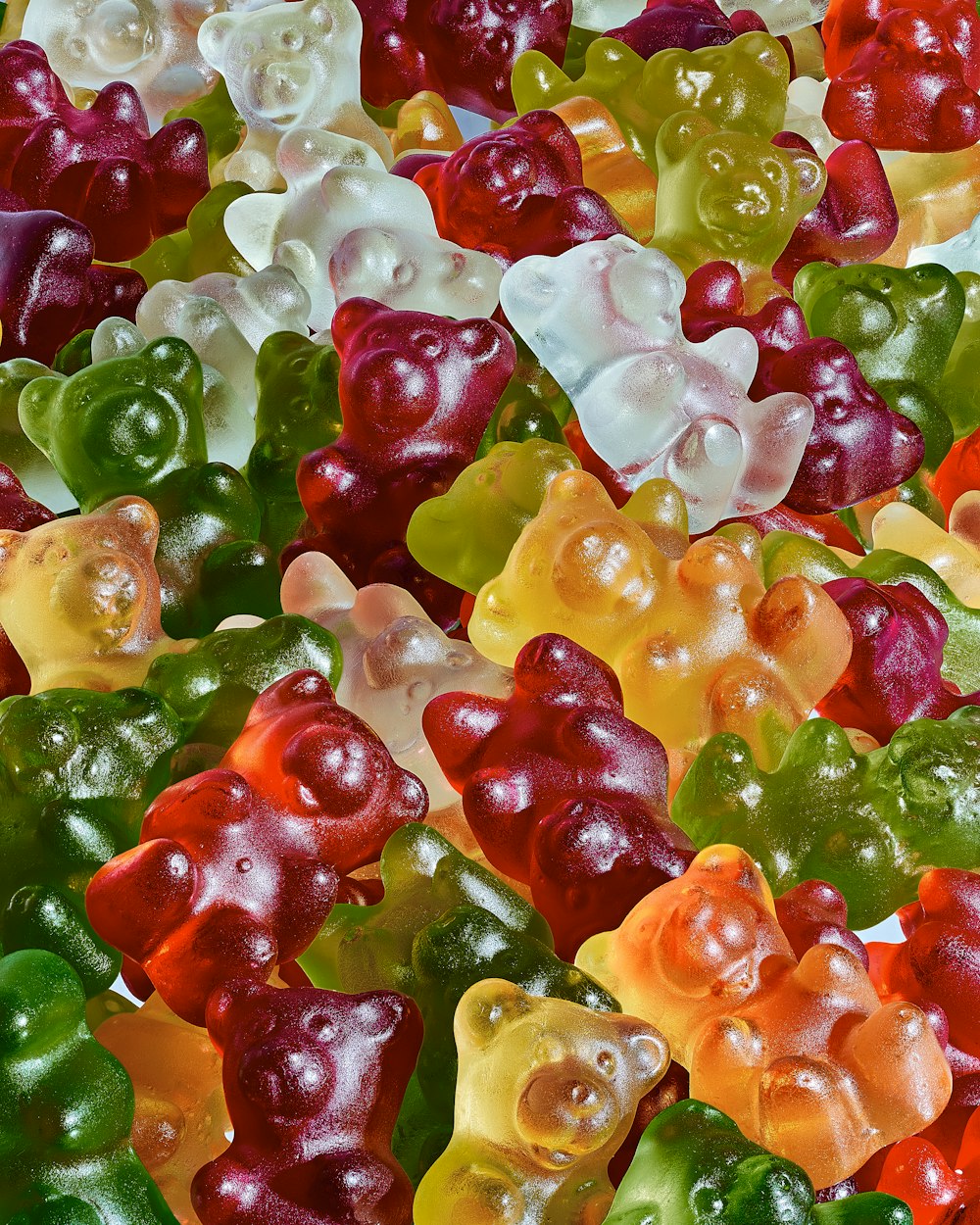 a lot of gummy bears that are all different colors