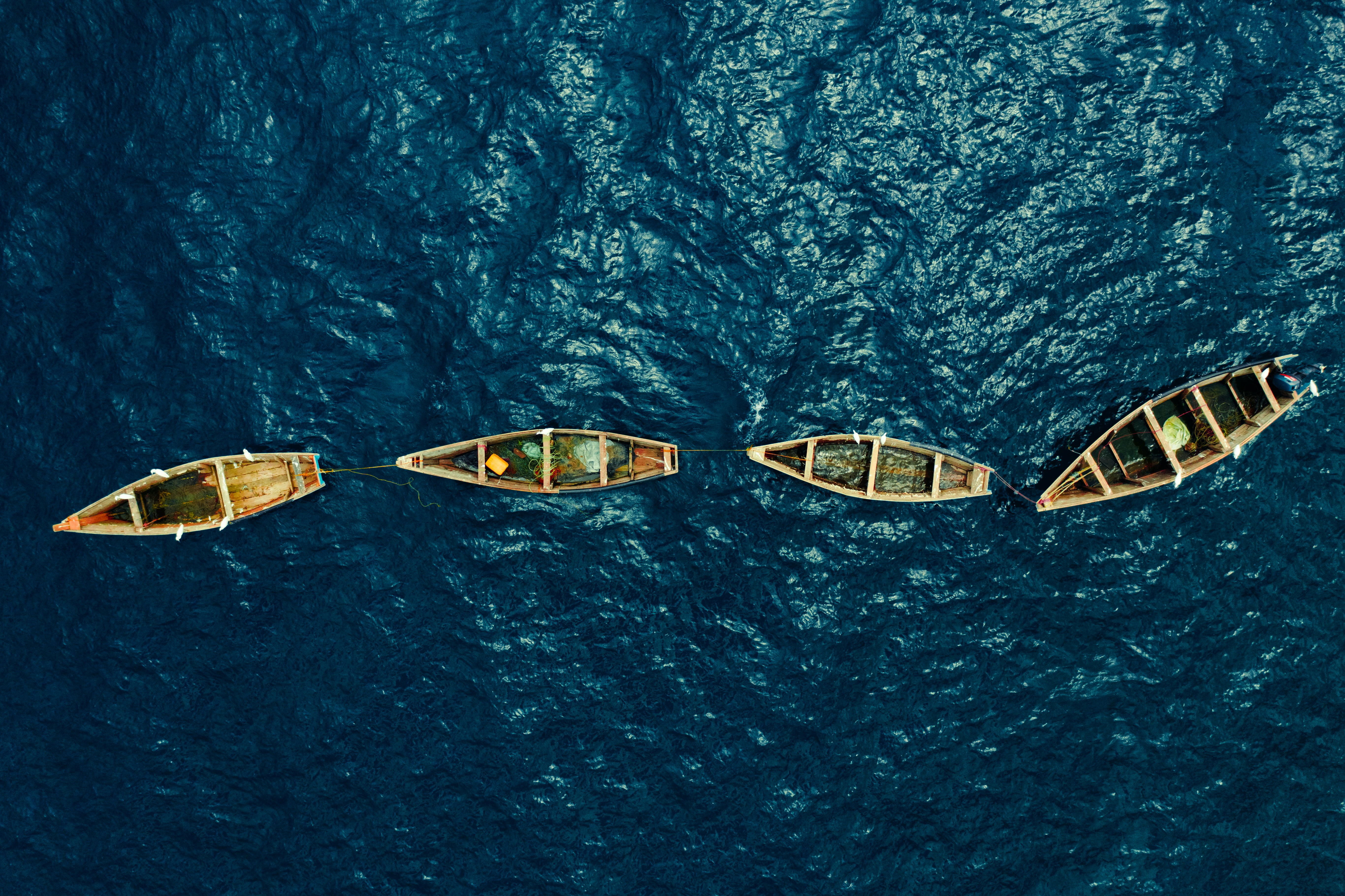 Small boats in Lake Nyasa & Malawi