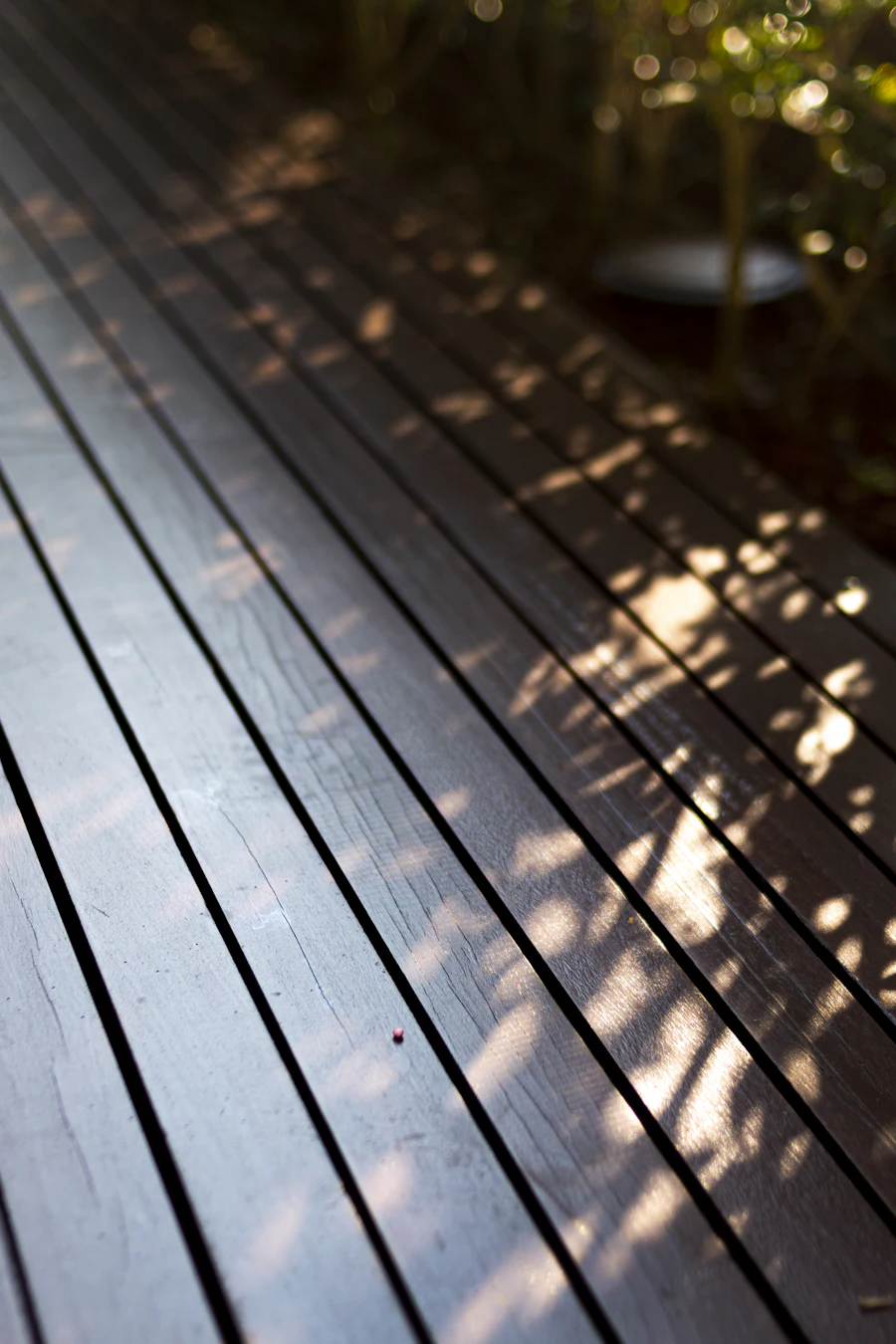 Détail de lames de terrasse en bois