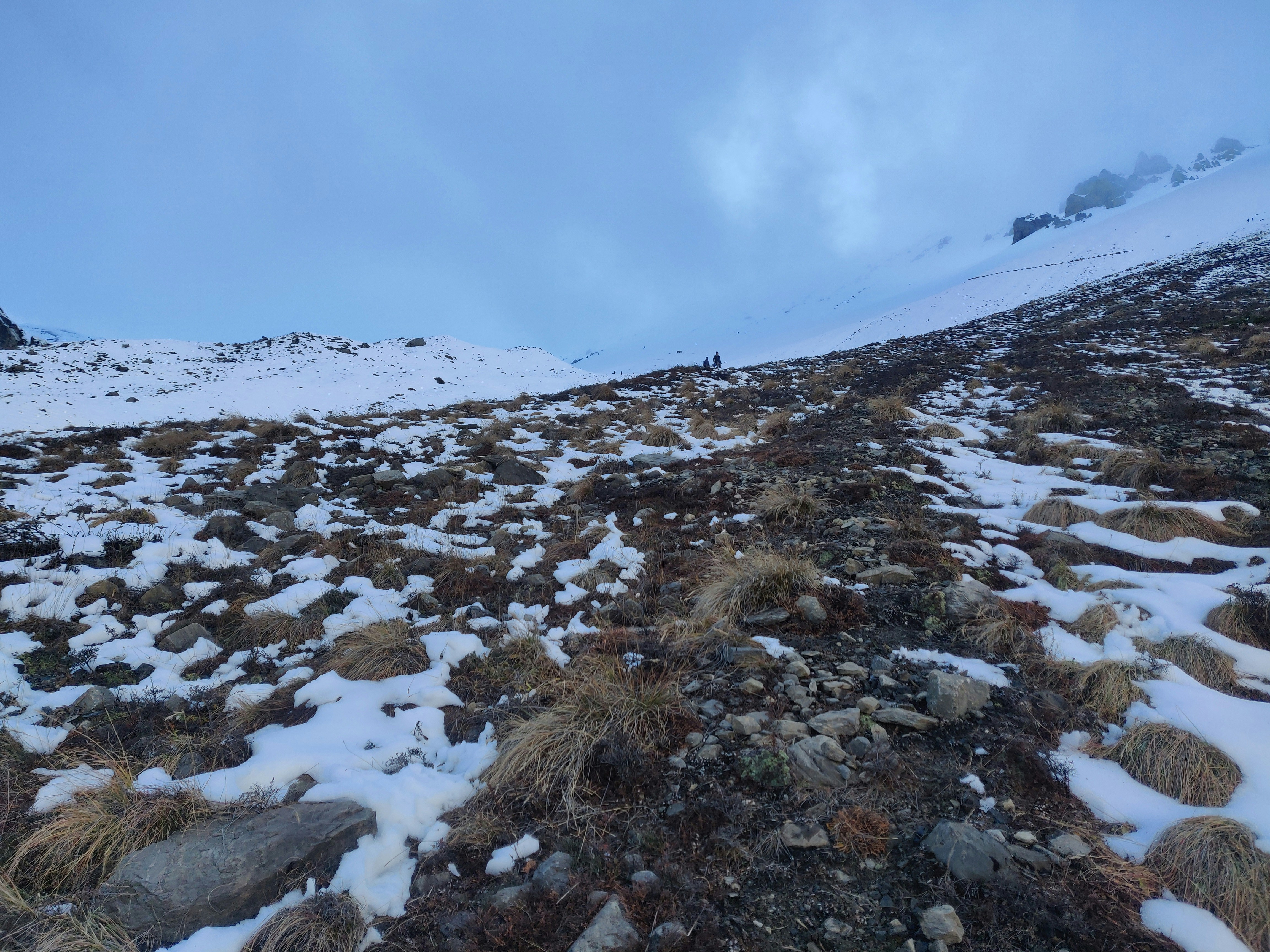 The rugged and frozen terrain of the Korean Peninsula where Hill 123 was located