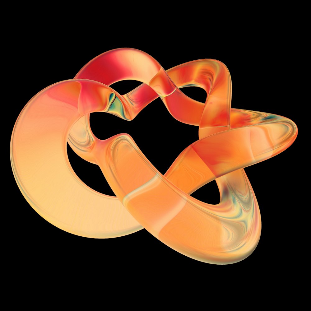 ein computergeneriertes Bild von zwei ineinander verschlungenen Ringen