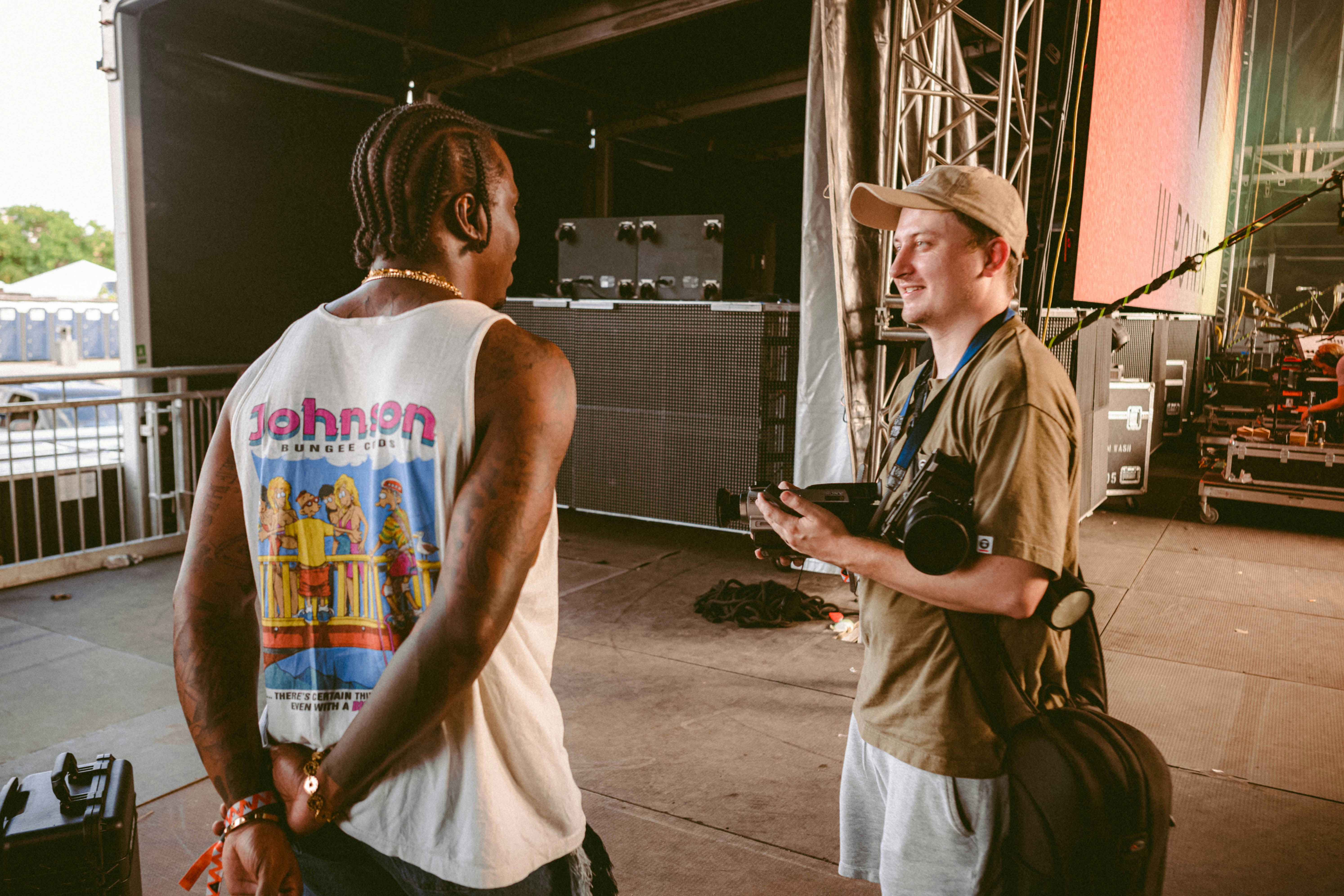 a coach talking with a performer backstage - certified mental performance coach