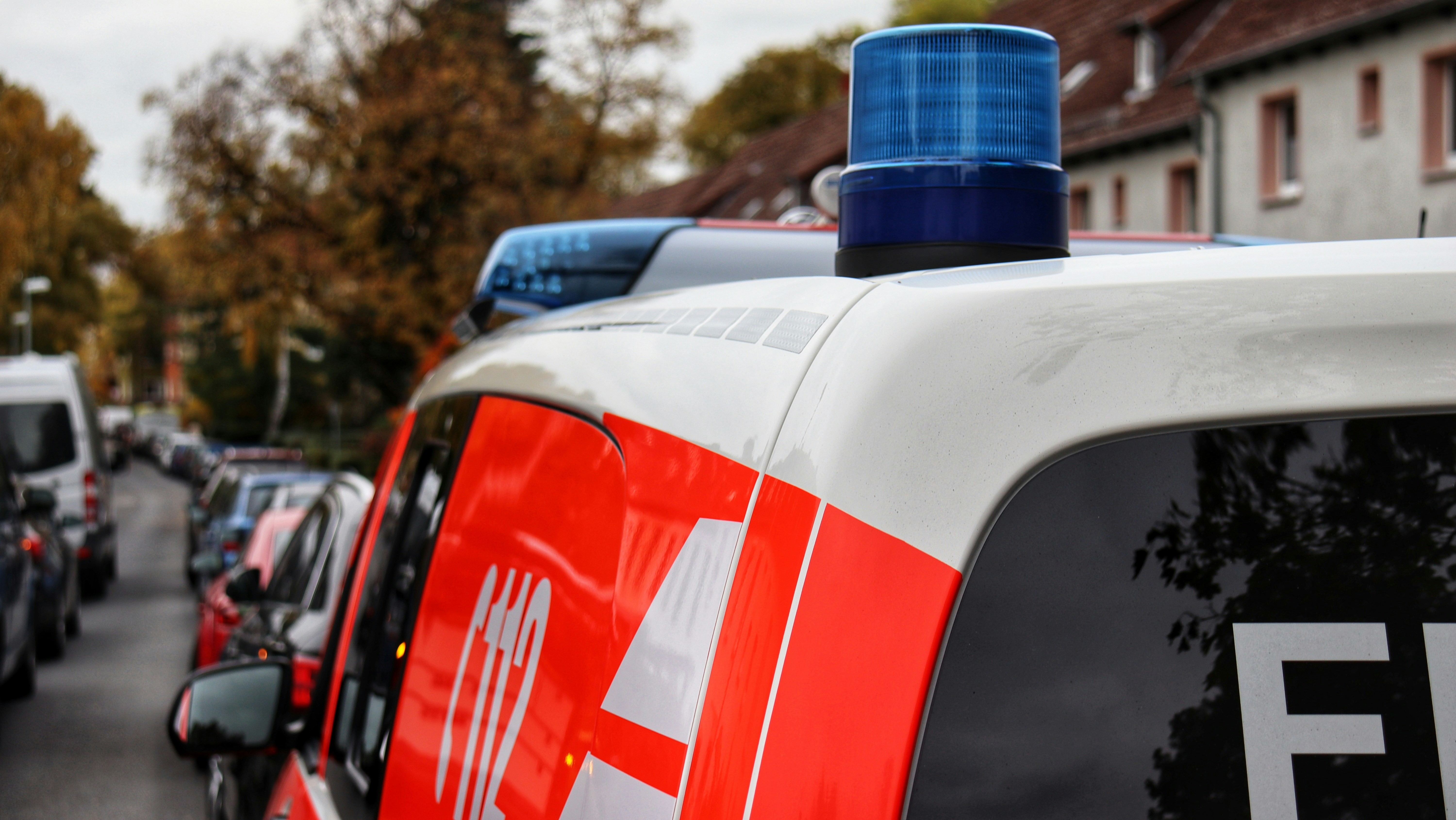 a police car parked on the side of the road