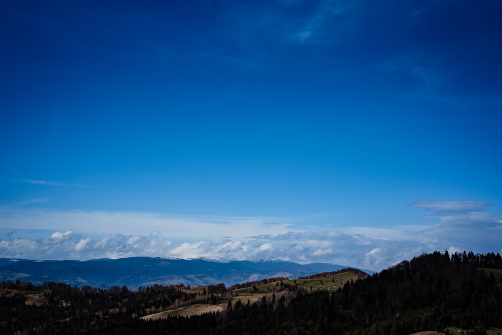 a view of a mountain range from a distance