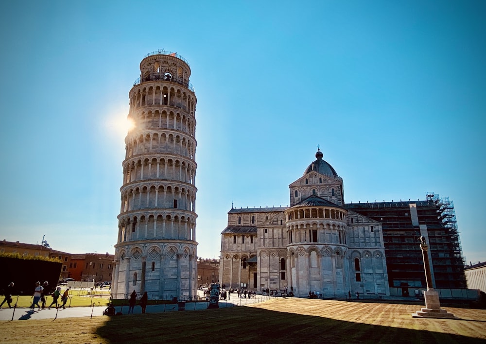 a very tall building with a very tall tower