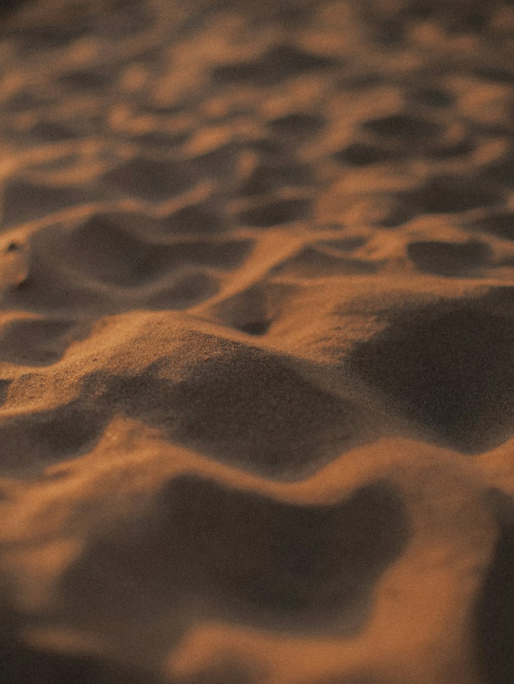 a close up of a sand dune with a blurry background