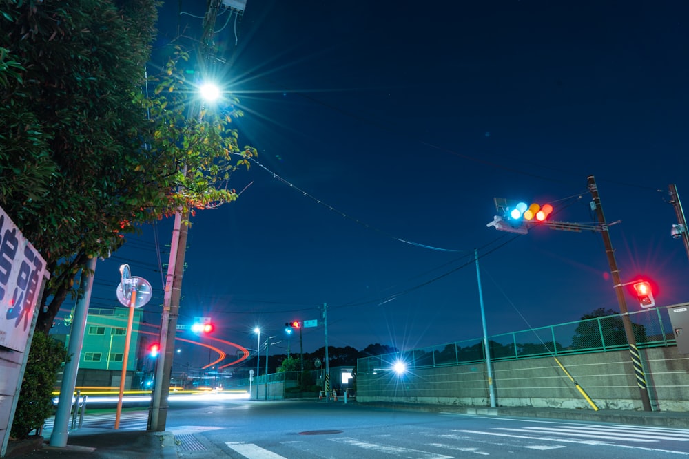 a traffic light sitting on the side of a road