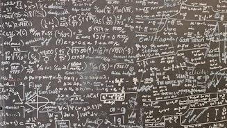 a blackboard with a lot of writing on it