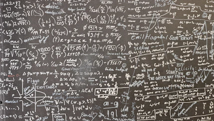 a blackboard with a lot of writing on it