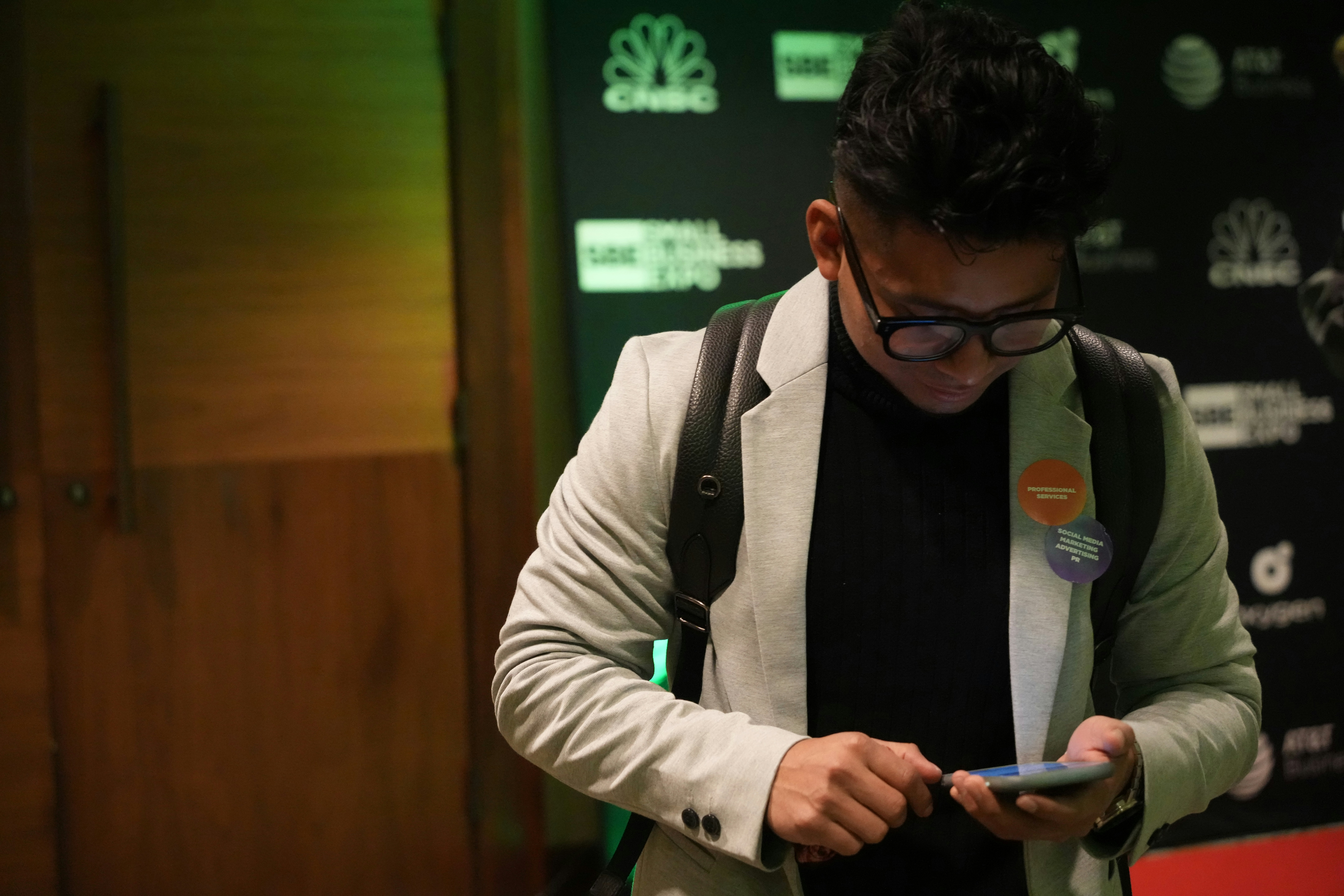 James manages his website for business