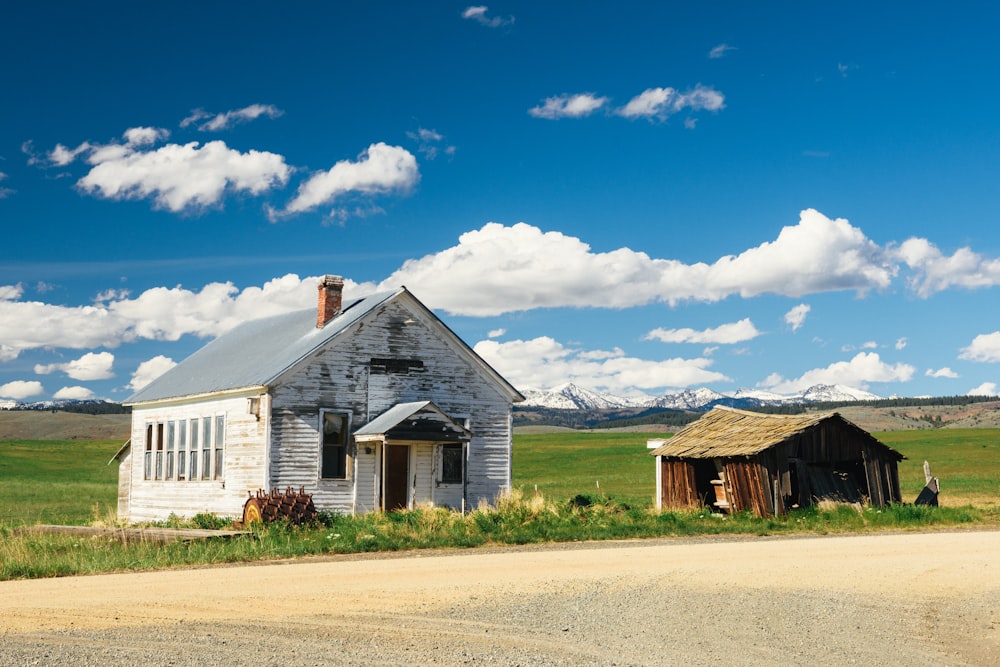 an old run down house in the middle of nowhere