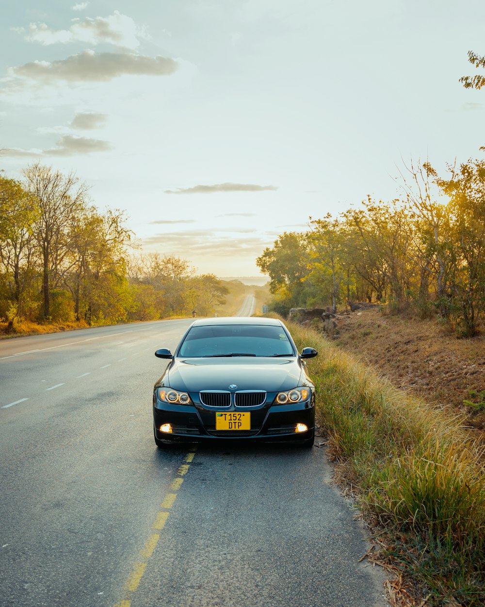 a car parked on the side of the road