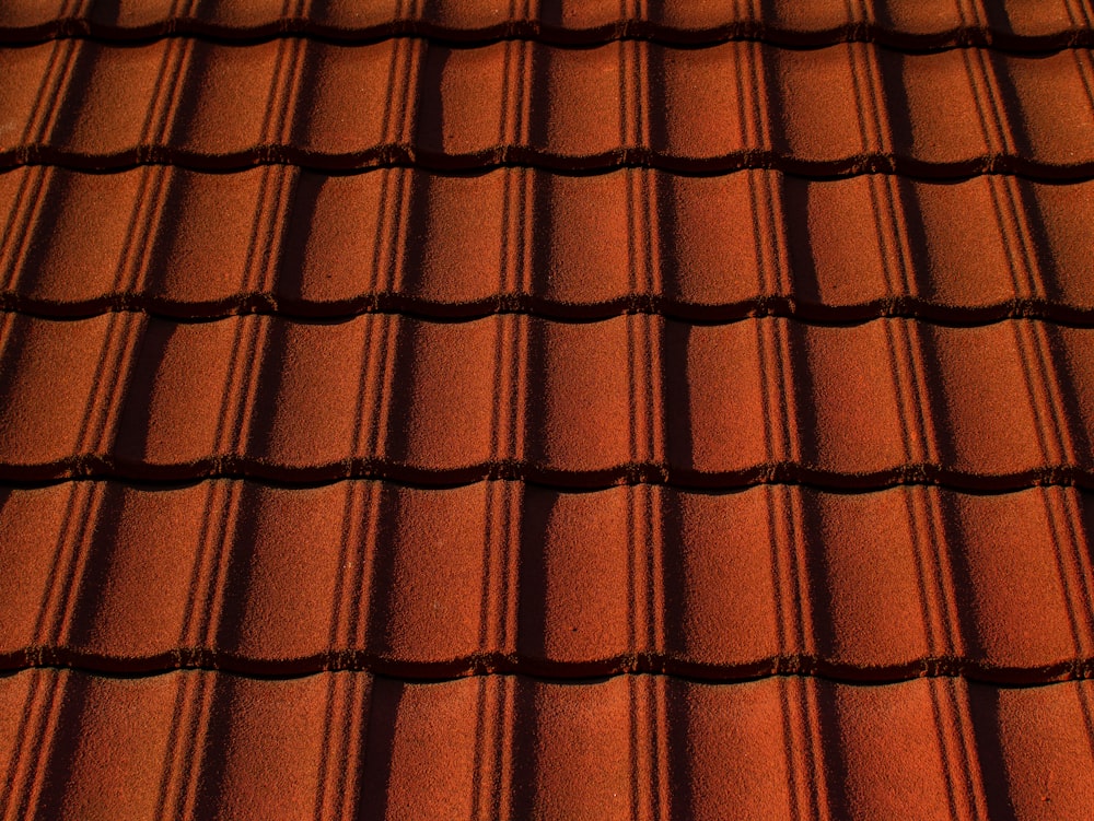 a close up of a red tile roof