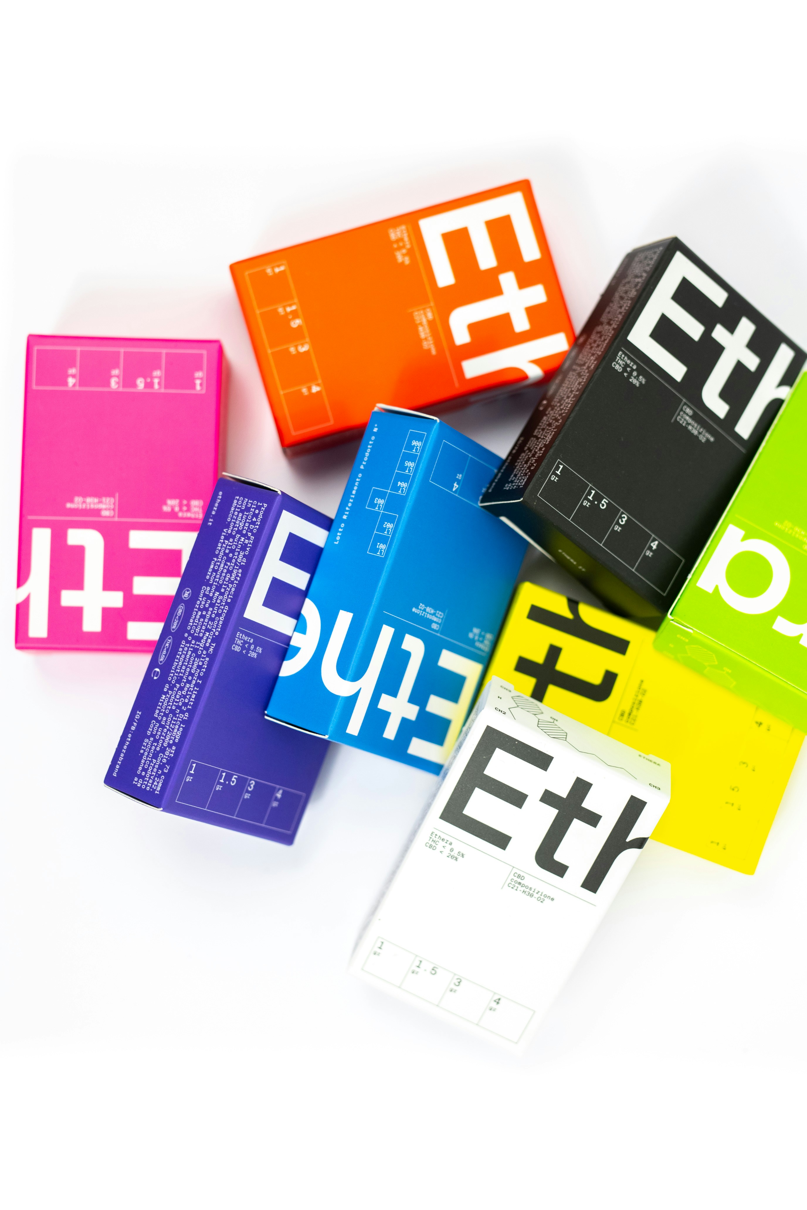 a group of different colored blocks sitting on top of each other