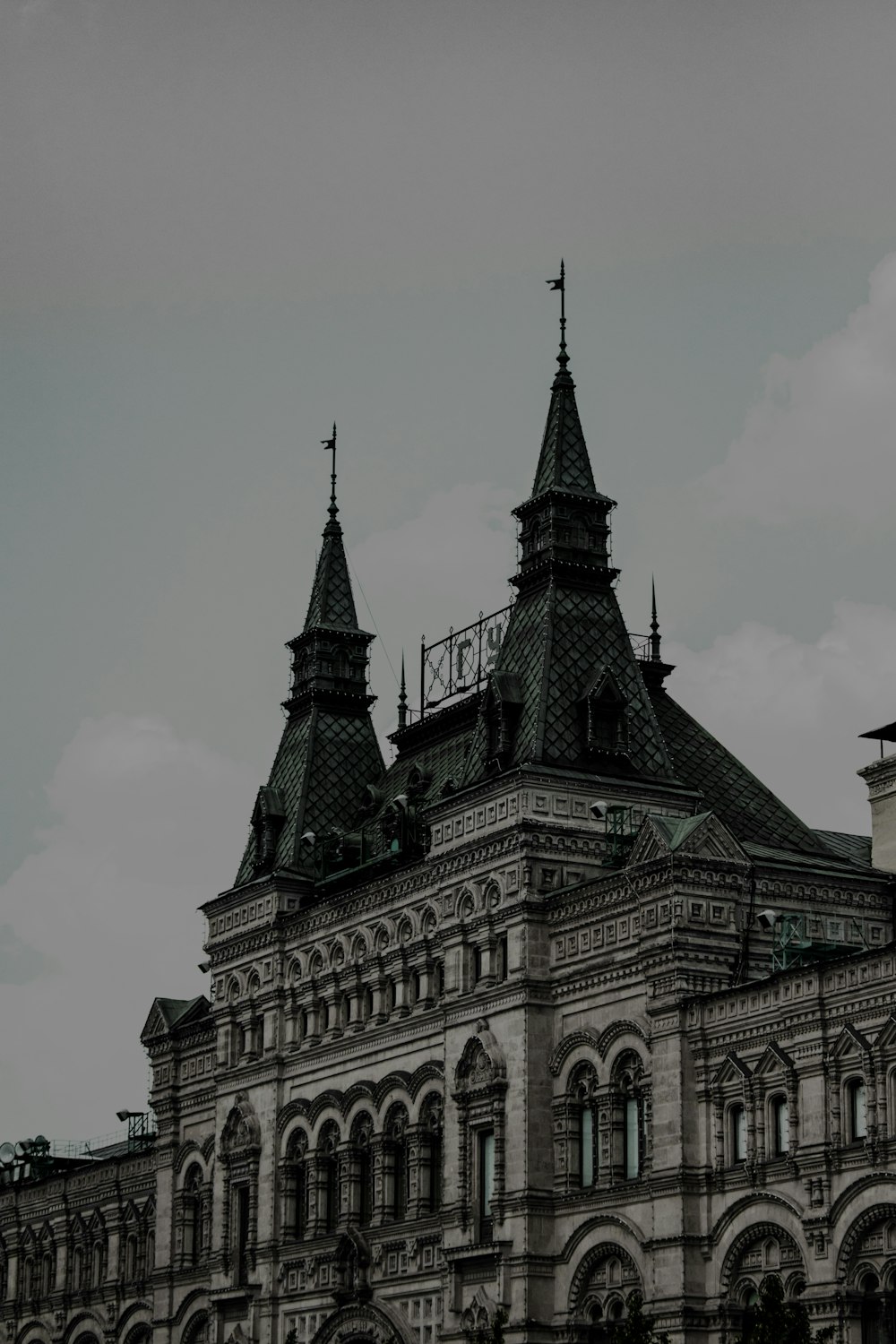 a large building with a clock on the top of it