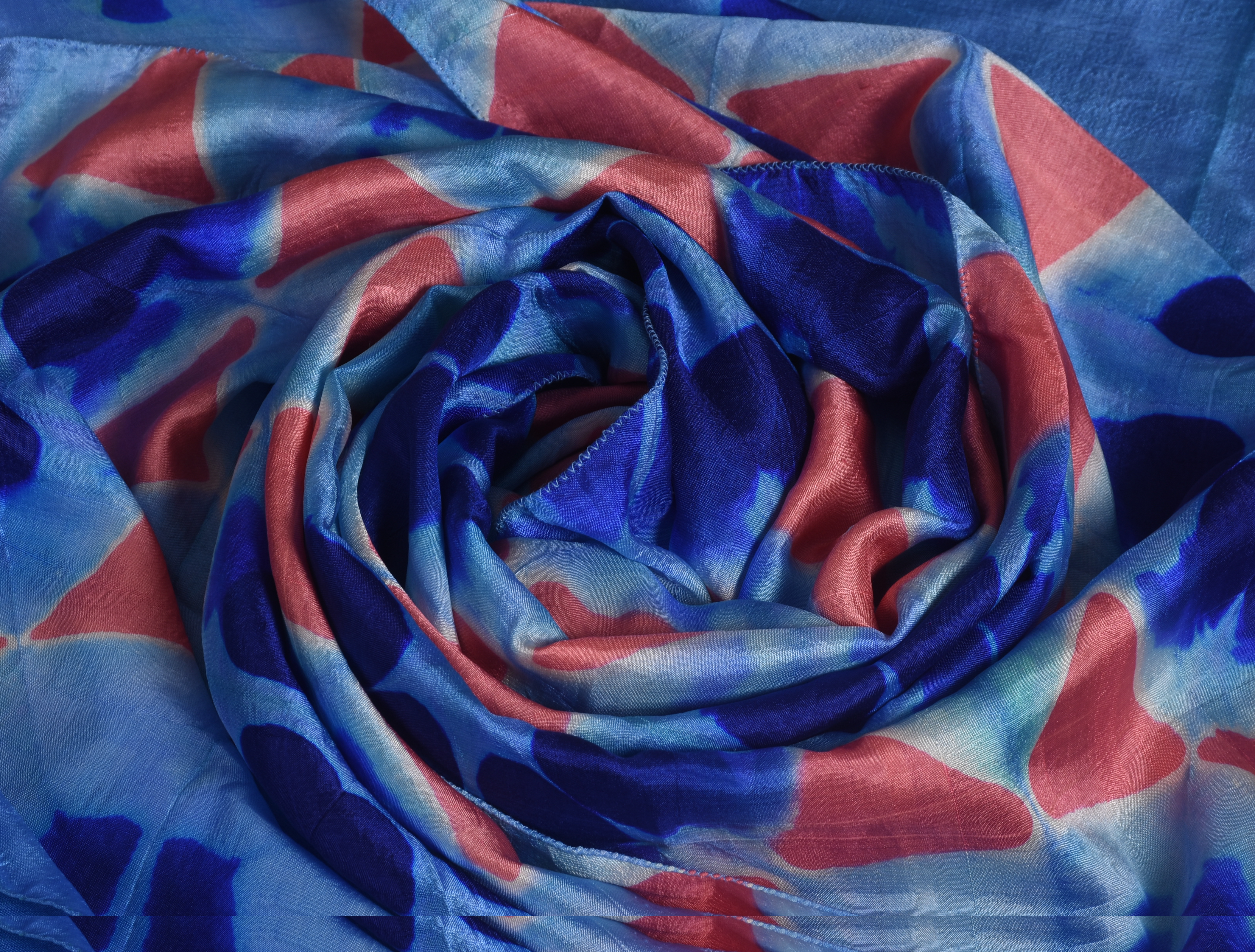 Tied silk scarf