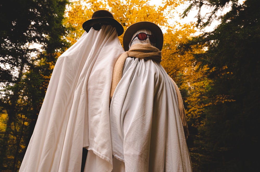 a couple of people dressed up in costumes