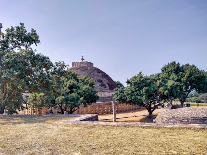 a large stone building with a dome on top of it