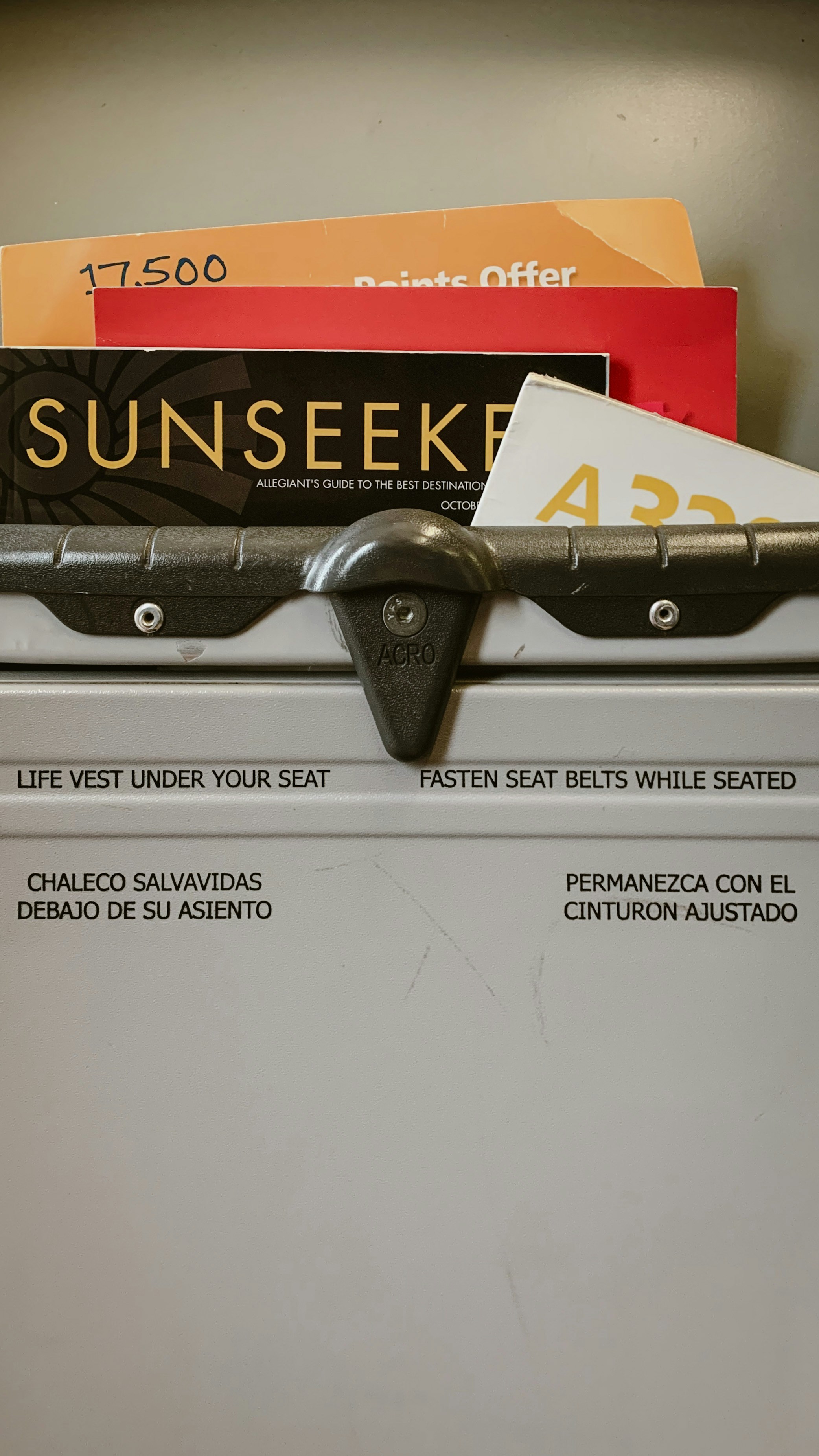 Seat backs and tray tables must be placed in their upright and locked positions.