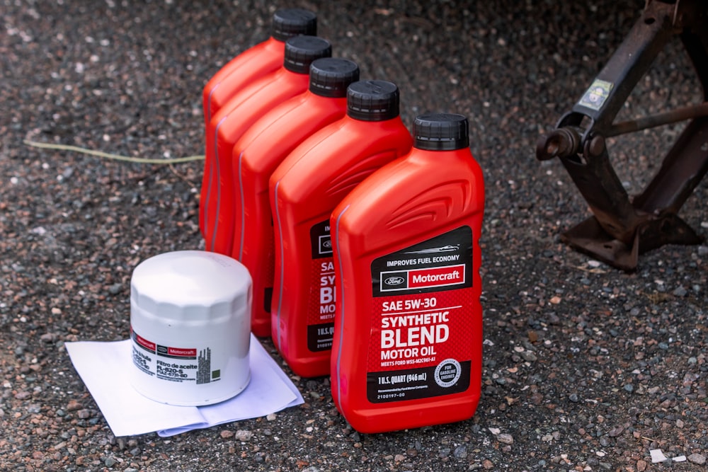 Pouring Engine Oil