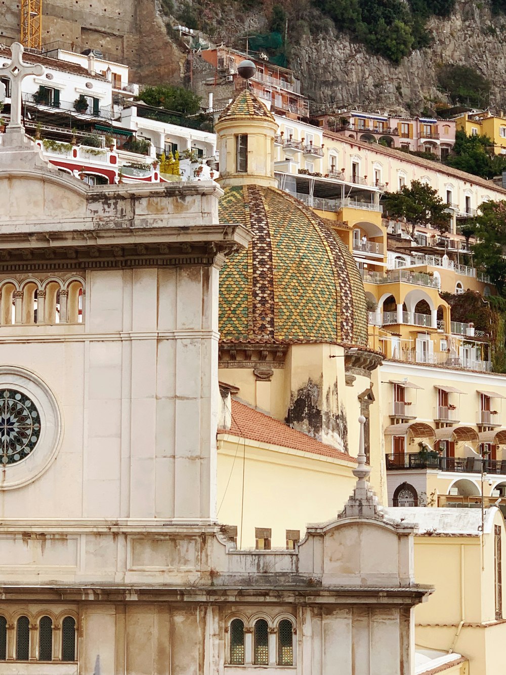 a large building with a clock on the top of it