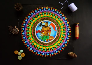 Imagen de dios de la India y astrología