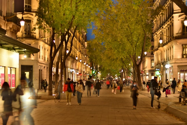 A vibrant city street alive with lights and people exploring new routes.