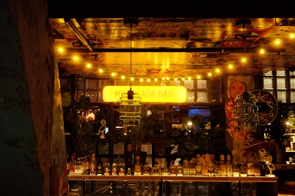 Backlit bottle wall