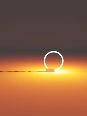 Minimalist home decor piece illuminated softly with smooth animations and subtle neon highlights.