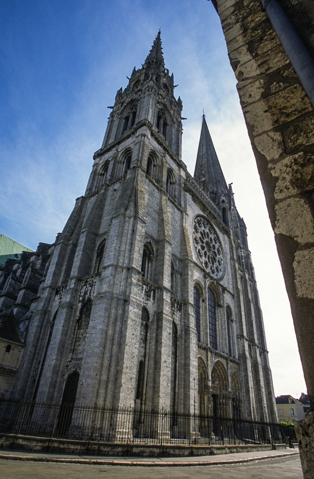 a large cathedral with a clock on the front of it