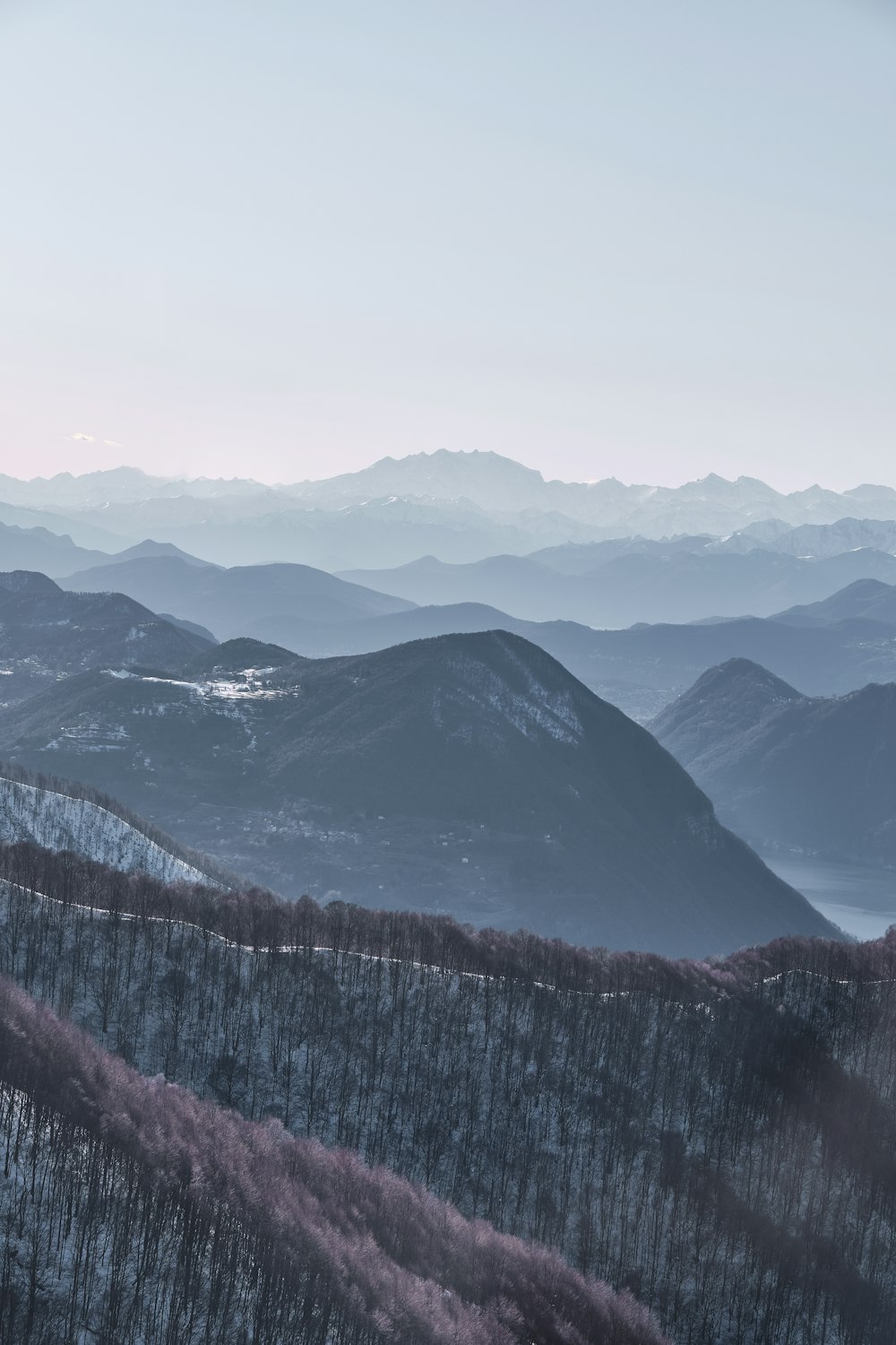 a view of a mountain range in the distance