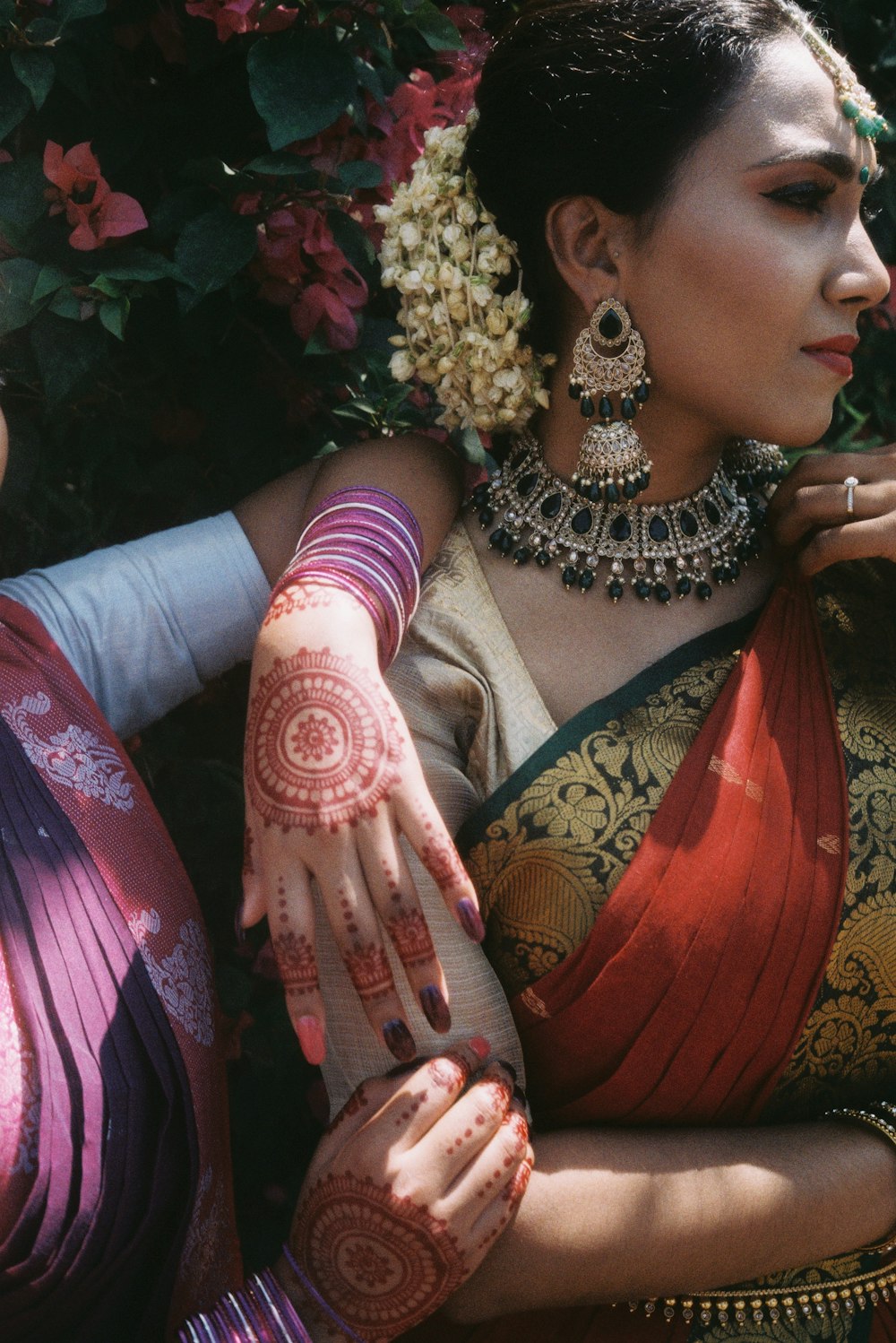 a couple of women standing next to each other