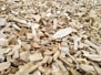 a pile of wood chips sitting on top of a wooden floor