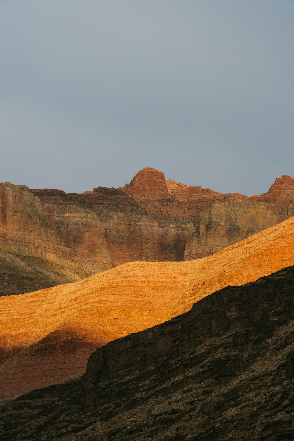 a view of a mountain range in the desert