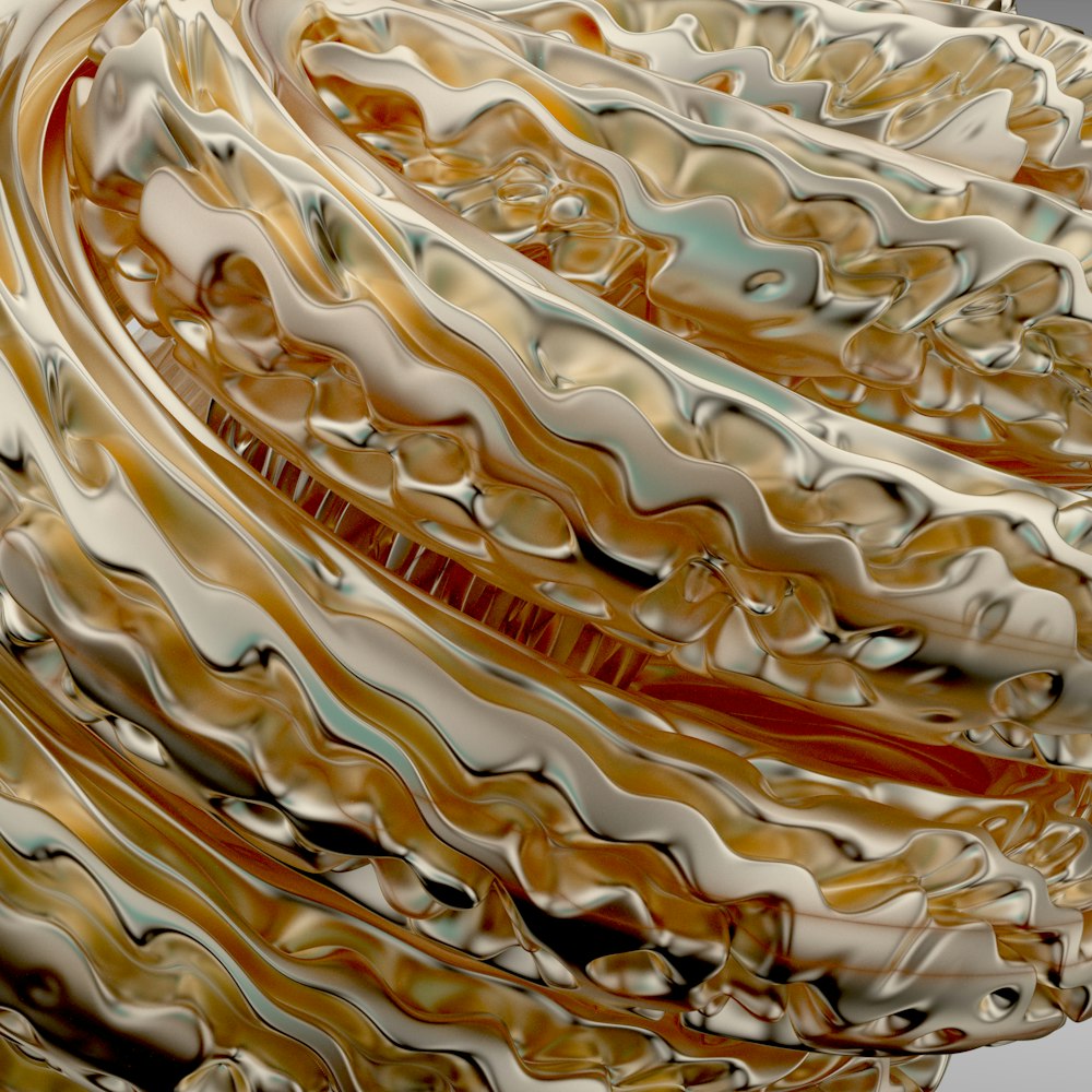 a close up of a glass object on a table