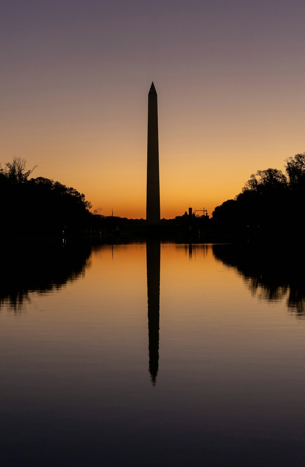 o monumento de washington em washington dc ao pôr do sol