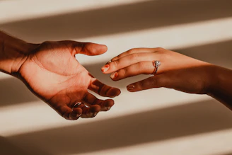 a close up of a hand