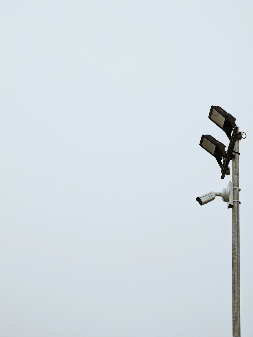 a close up of a light pole