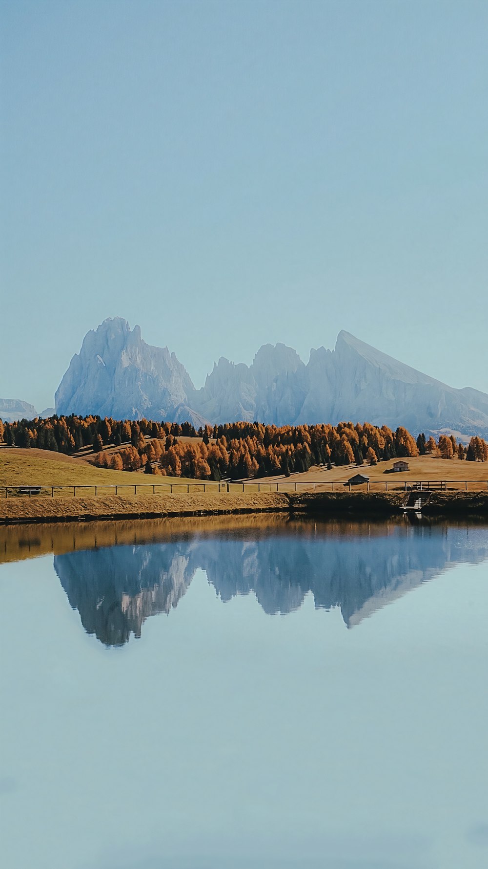 a large body of water surrounded by mountains