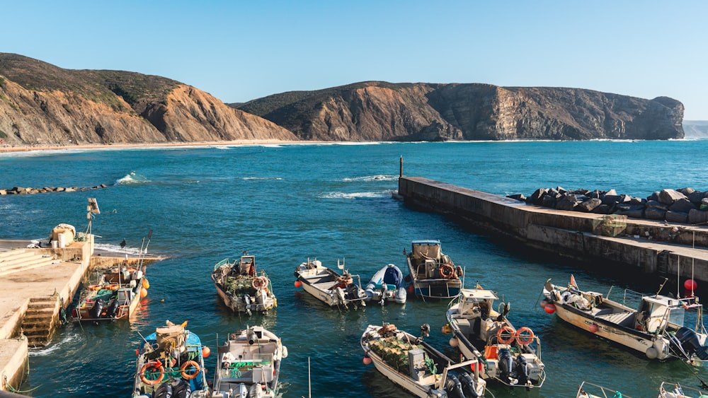 a harbor filled with lots of small boats