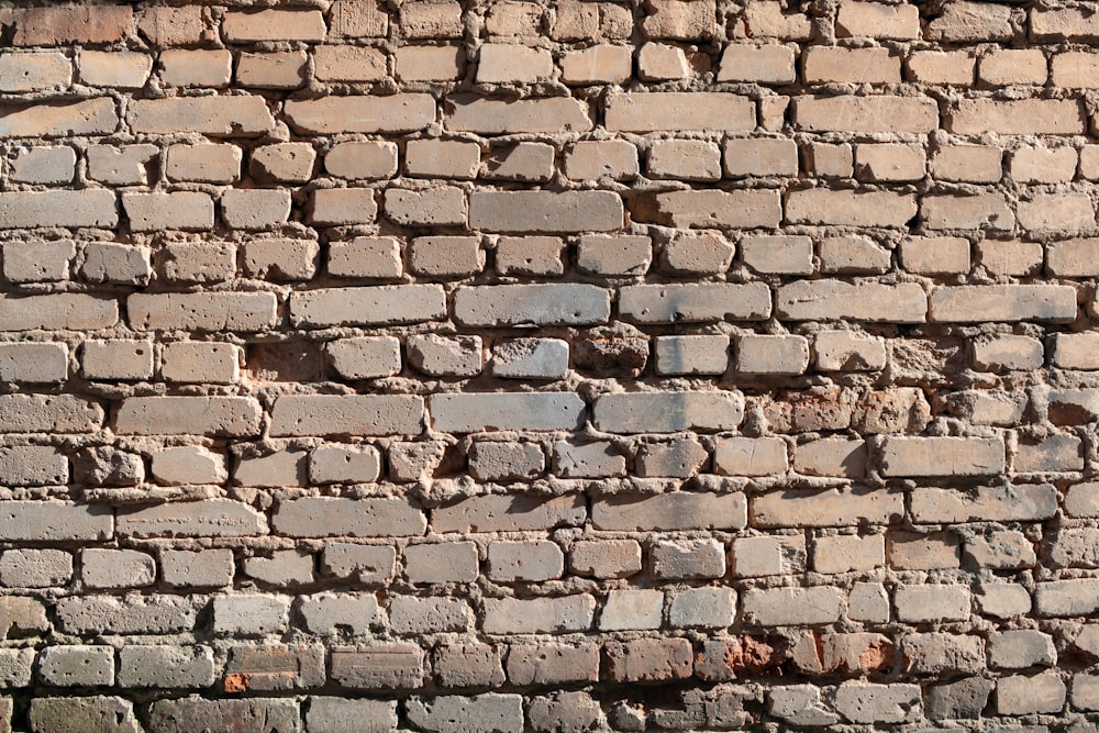 a brick wall that has been made of bricks