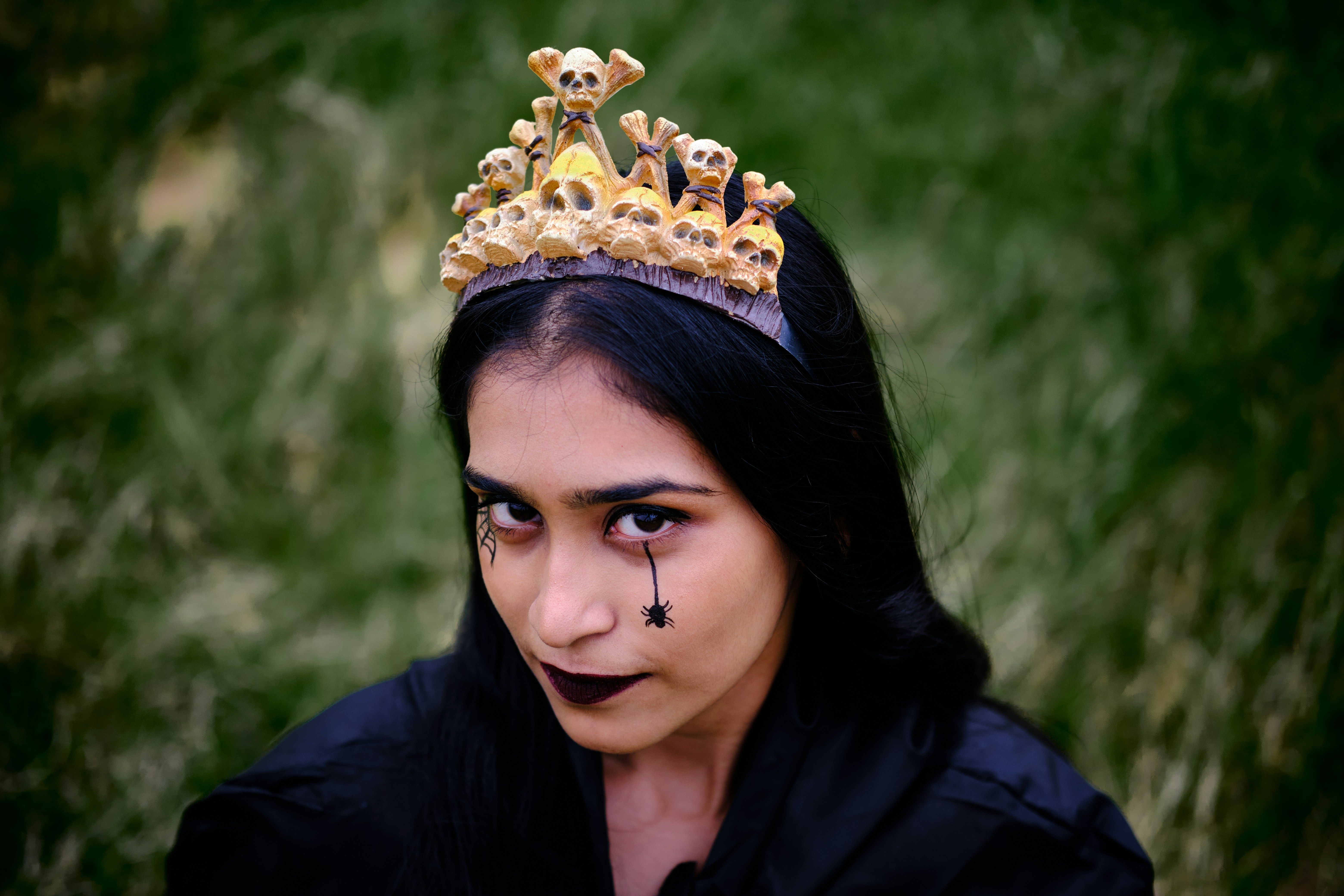 a woman with a crown on her head