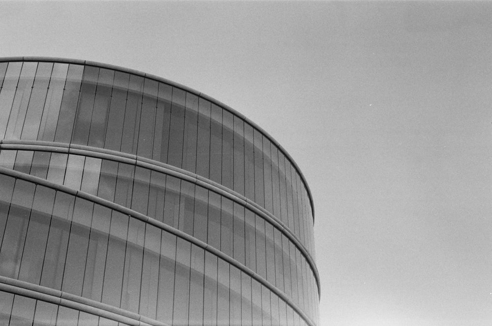 a black and white photo of a tall building